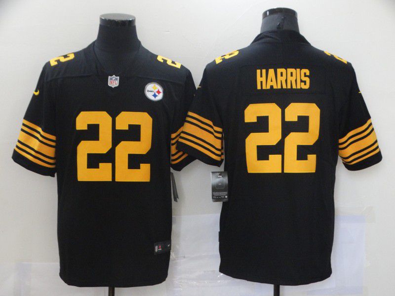 Men Pittsburgh Steelers 22 Harris Black New Nike Vapor Untouchable Limited 2021 NFL Jersey